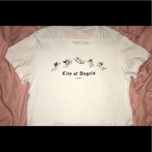 baby angels white crop top